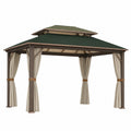 Pérgola de Jardín de Acero con Techo de Poliéster