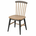 Silla de Madera con Respaldo y Patas Grises