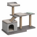 Árbol para Gatos de Madera Contrachapada Gris