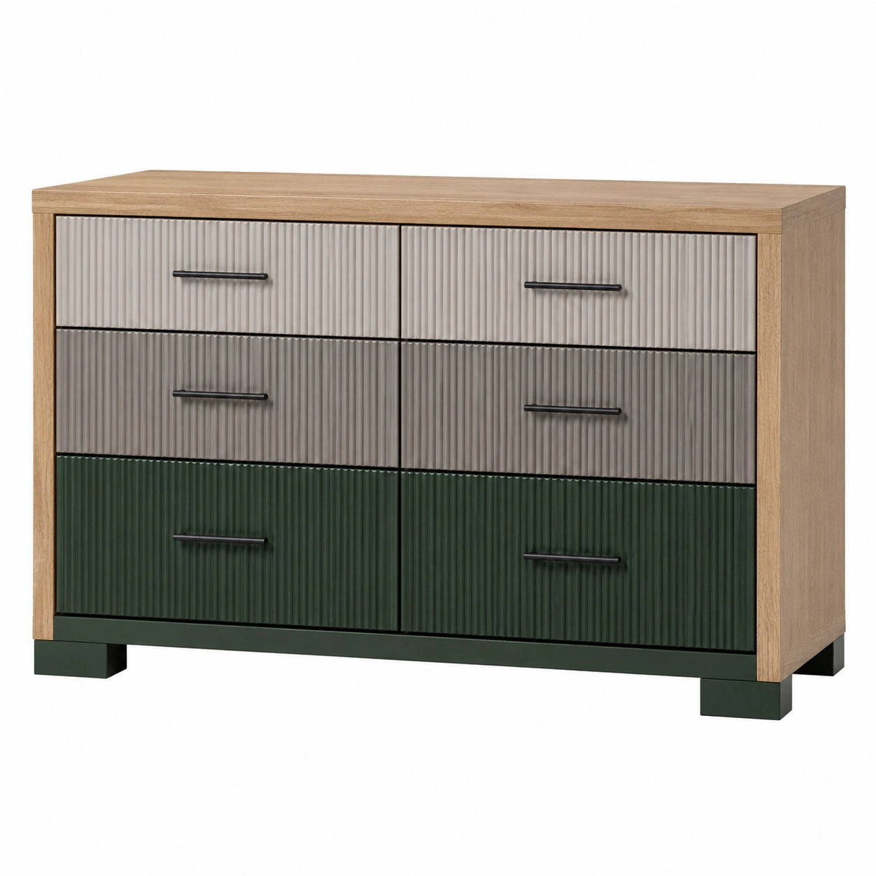 Cómoda de Madera con 6 Cajones Multicolor 120x40x75 cm