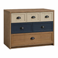 Cómoda de Madera con 5 Cajones Multicolor