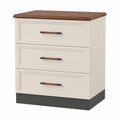 Cajonera de MDF con 3 cajones Beige y Negro