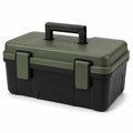 Caja de herramientas de plástico polipropileno Verde/Negro con asa
