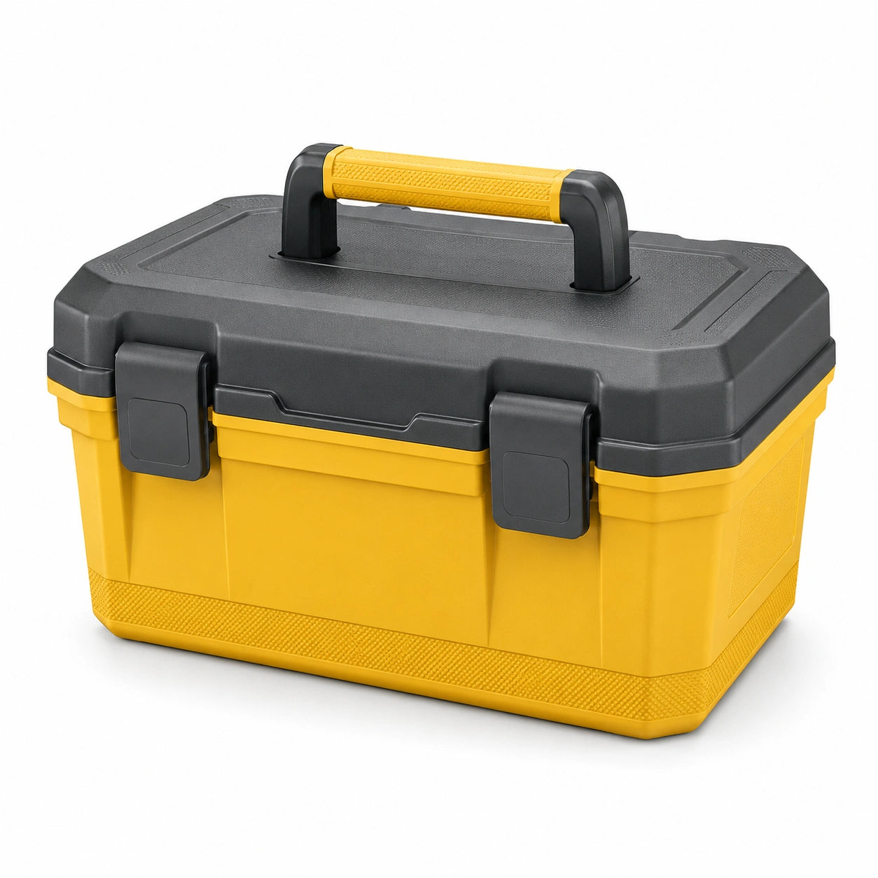 Caja de herramientas de polipropileno amarillo y negro 45x25x25cm