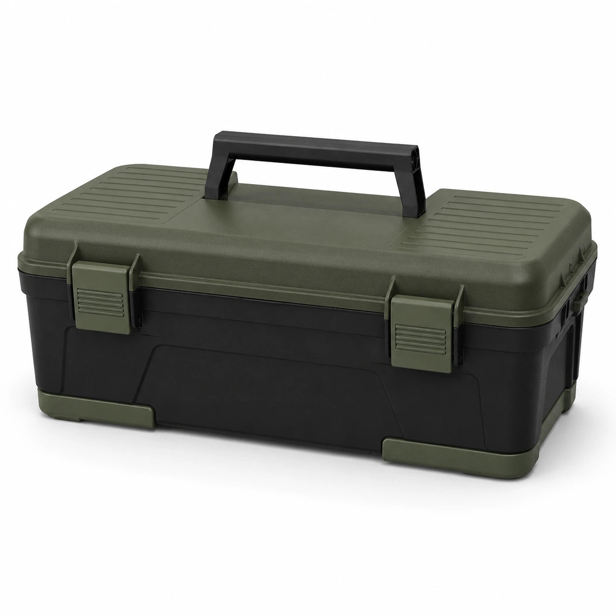 Caja de herramientas de plástico ABS 50x25x25 cm Negro/Verde