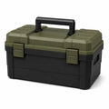 Caja de herramientas de plástico negro y verde 45x25x30 cm