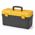 Caja de herramientas de plástico 50x25x25 cm Amarillo/Negro