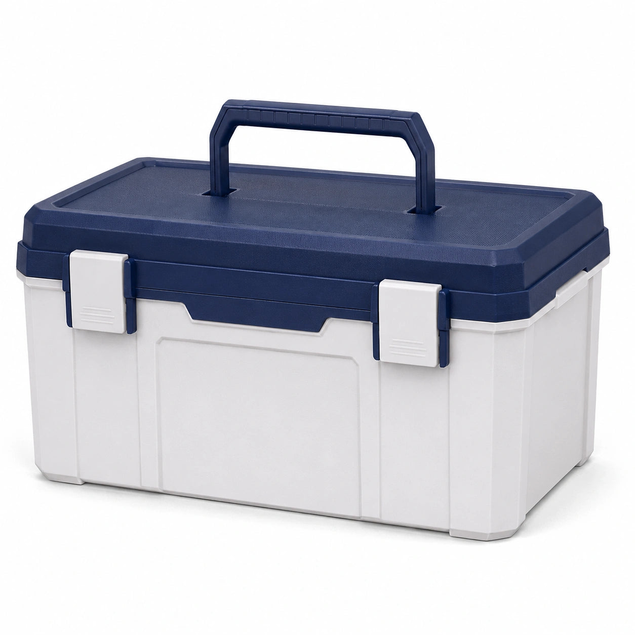 Caja de Herramientas de Polipropileno con Asa Azul y Cierre 40x25x20 cm