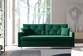 Sofa MOEBELPAKET.de, 217 cm, Grün, TRIVIO K11 - Schlafsofa 3-Sitzer mit Bettkasten und, UV-beständiger Kronos Premiumstoff