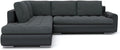 Wohnlandschaft Sofa, Dunkelgrau/Schwarz
