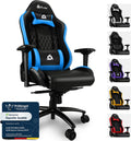 KLIM Küche Haushalt & Wohnen,Möbel,Arbeitszimmer, 170 kg, Blau/Schwarz, Esports Gaming Stuhl, PC Sessel mit 4D-Armlehnen