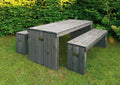 Promadino Sitzbank, Holz, Grau, Holz-Garnitur Rotterdam