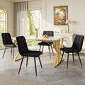 Moimhear Küche Haushalt & Wohnen,Möbel,Esszimmer, 119×70 cm, MDF, Metall, Weiss/Gold