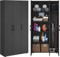 Bellamio Staubsauger, 90 cm, Anthrazit, Apol Mehrzweckschrank, Besenschrank breit mit Stauraum, Putzschrank mit Staubsaugerfach