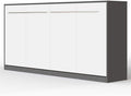 SMARTBett Bett, Anthrazit/Weiss, Schrankbett Standard Anthrazit/Weiss 90 Horizontal