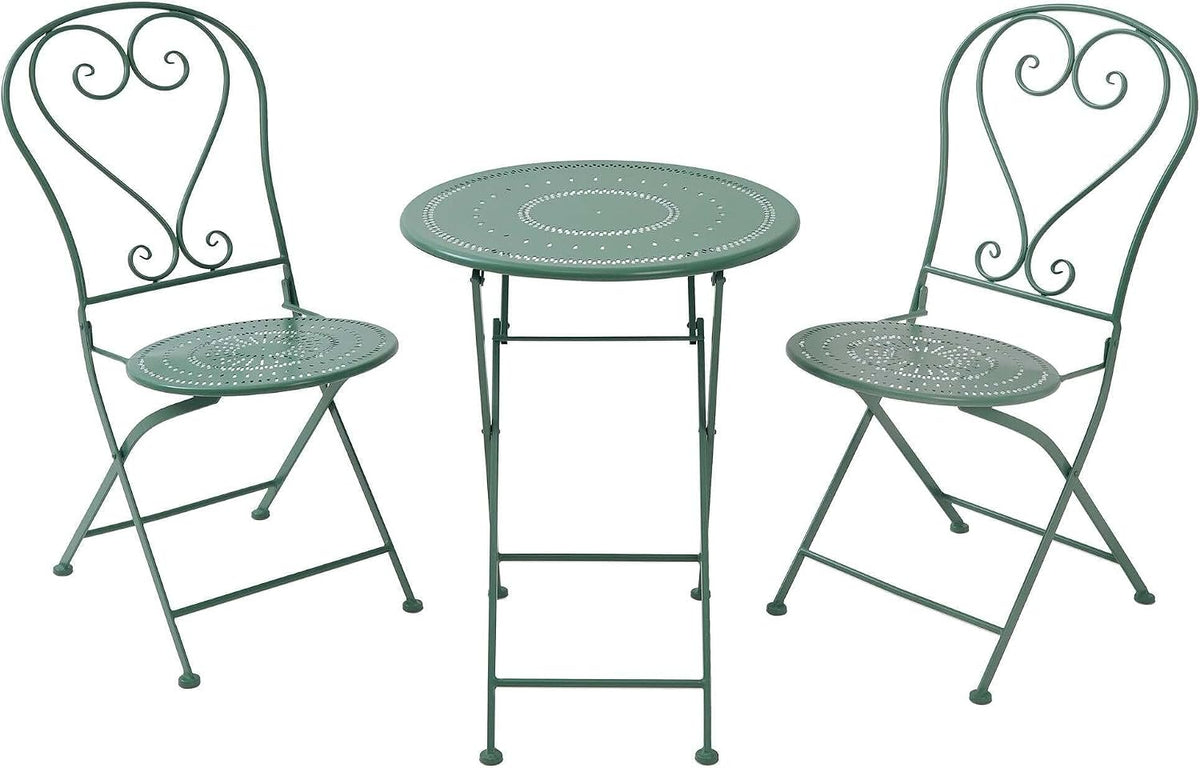 BUTLERS Gartenmöbel-Set, Tisch: Ø 55 cm * H 71 cm, Stühle: B 44 x L 60 x H 92 cm Sitzhöhe: 46 cm | MATERIAL: Eisen, galvanisiert, pulverbeschichtet