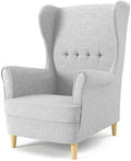 Sofini Relaxsessel, 104 cm, 75 cm, 92 cm, Grau, Ohrensessel Milo! Sessel für Wohnzimmer & Esszimmer!, aus Webstoff