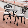 Withniture Bistrosets, Schwarz/Weiss, Terrassen-Bistro-Set, 3-teilig, Outdoor-Bistrotisch und Stühle, Allwetter-Bistro-Tisch und Stühle