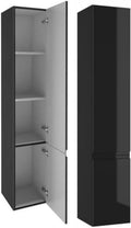 Deftrans Hoch- & Midischränke, 157 x 30 cm, Schwarz Glänzend, . Domodomo Hängender Badhochschrank Modus, Badschrank