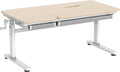 HOKO Schreibtisch, 120x60 cm, 100 kg, 76 cm, Holz/Weiss, Kinderschreibtisch, Höhenverstellbar Kinderschreibtische