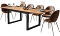 Newfurn NFN-4636 Esstisch, 200x75x90 cm, NFN-4636, 240 cm, Anthrazit/Braun/Schwarz