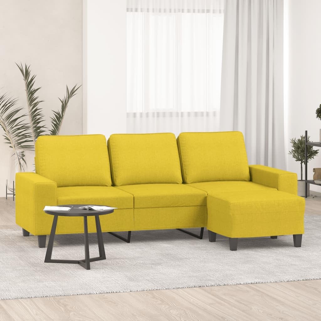 Sofa Refined, 180 cm, Stoff (100 % Polyester), Metall, Textilene, Sperrholz, Hellgelb