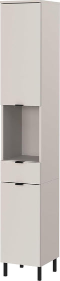 GERMANIA DIE MÖBELMACHER Hoch- & Midischränke, 30 x 190 x 34 cm, Kaschmir, Hochschrank GW-Arcena 1393-572, gedämpfte Türen und Schublade