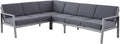 Dehner Garten,Gartenmöbel & Zubehör,Terrassen Sitzmöbel, 45 cm, Grau, Garten-Lounge Chicago, variabel gestaltbare Ecklounge