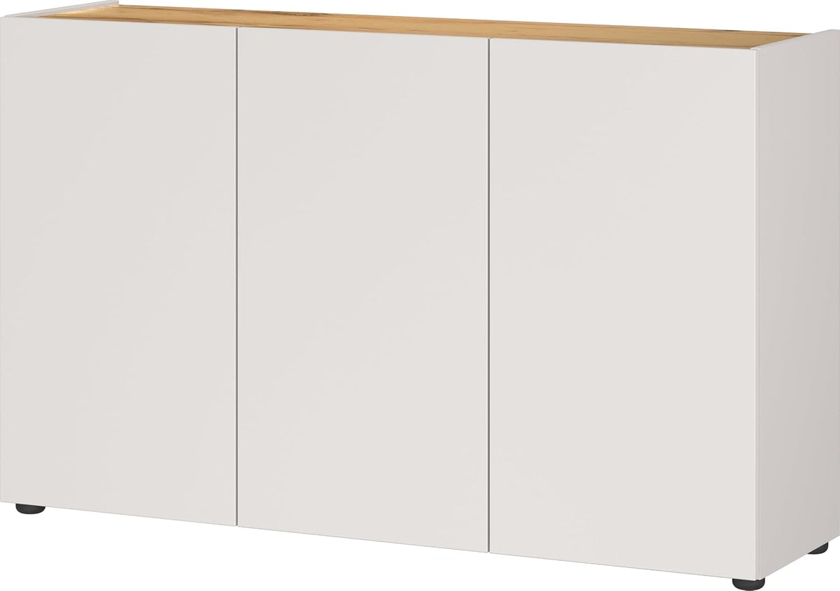 GERMANIA DIE MÖBELMACHER Sideboard, 120 x 76 x 34 cm, Kaschmir/Eiche, 2231-605 GW-Adrano, in Kaschmir/Navarra-Eiche-Nb