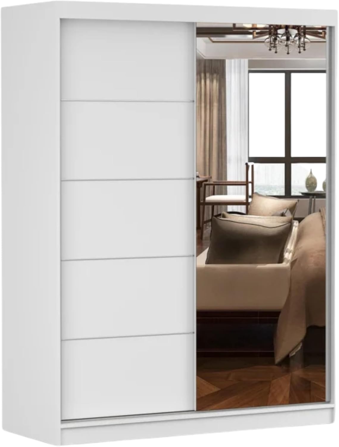 Kleiderschrank Fabryka Mebli Idźczak, 61 x 150 x 200 cm, Weiss, Schlafzimmerschrank