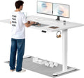 TRIUMPHKEY Schreibtisch, 180x80 cm, 25 mm, Weiss, Höhenverstellbarer, Elektrisch Stehschreibtisch mit Dualmotor, Touchscreen