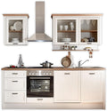 Stella Trading Küchenzeile, 235 x 216,5 x 60 cm, Beige/Holz, JASMIN Moderne ohne Elektrogeräte in Pinie hell