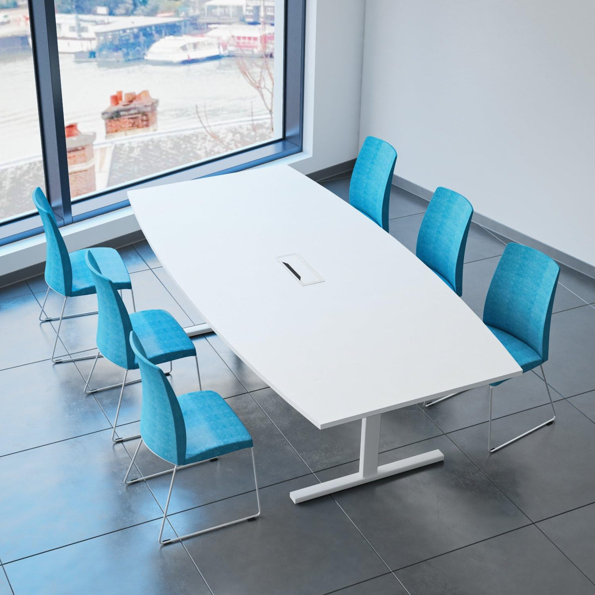 Weber Büro Küche Haushalt & Wohnen,Möbel,Arbeitszimmer, 240x120 cm, Weiss/Blau