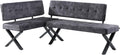 B&D home Esszimmerstuhl, 120×140 cm, Anthrazit, ® Eckbank EKA L-Kombi, modulare Esszimmerbank mit Lehne, beidseitig montierbar (Links/rechts)