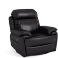 Bostonsofa Relaxsessel, 98x99x104 cm, Schwarz, Orlando Leder Relax Sessel mit Liegefunktion - ergonomisch