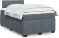 Massbinet Boxspringbett, 120x200 cm, Dunkelgrau/Weiss, mit Matratze Moderen Polsterbett Bettkasten Lattenrost &